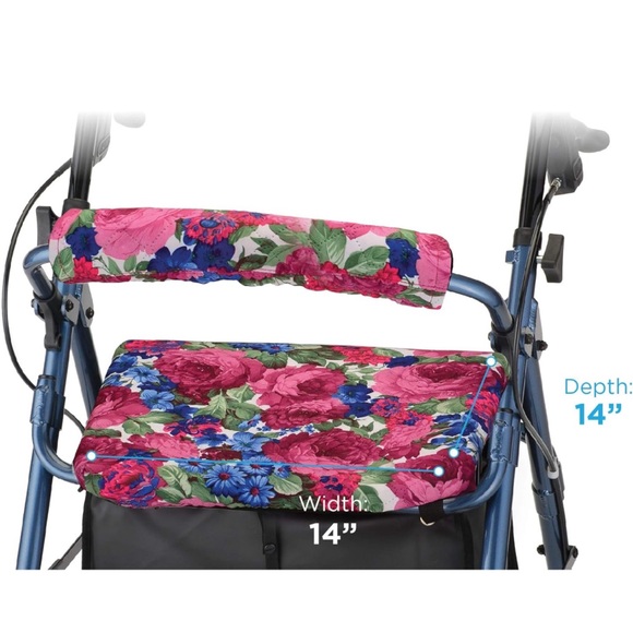 Nova Rollator Seat & Backrest Cover - English Garden - NIB - Picture 2 of 6